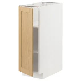 IKEA METOD МЕТОД, напольный шкаф с полками, белый / дуб форсбака, 30x60 см 295.090.93 фото