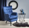 Кресло мягкое HALMAR RAVEL темно-синий/черный фото thumb №2