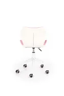 Кресло компьютерное офисное вращающееся HALMAR MATRIX 3 розовый/белый, ткань фото thumb №2