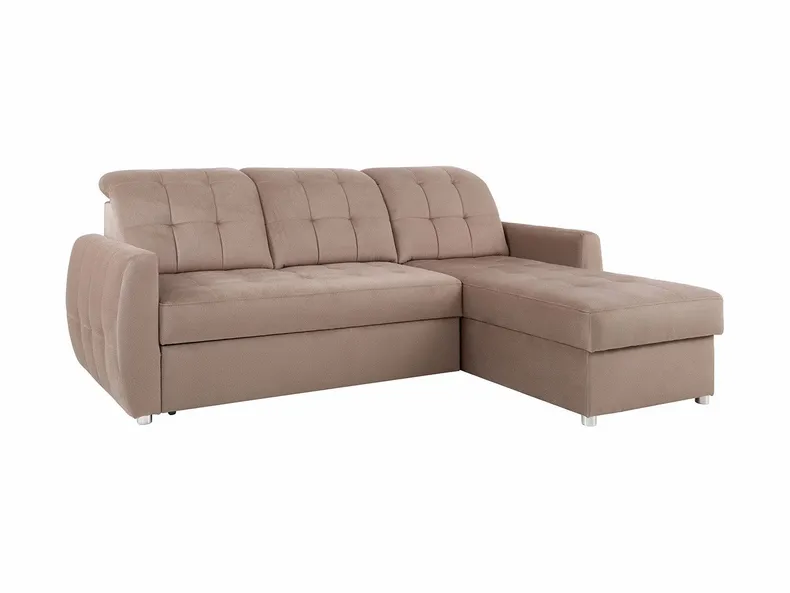 BRW Двусторонний угловой диван Elan раскладной диван с ящиком для хранения велюр бежевый, Элемент 06 Бежевый NA-ELAN-2F.URCBK-G2_BA9980 фото №1