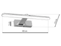 BRW Настінний світлодіодний металевий світильник для ванної кімнати Splash сріблястий 086738 фото thumb №2
