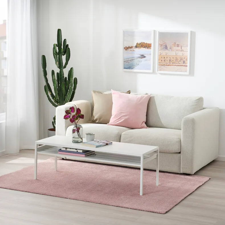 IKEA KNARDRUP КНАРДРУП, ковер, короткий ворс, бледно-розовый, 133x195 см 504.926.13 фото №3