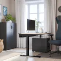IKEA MITTZON МИТТЗОН, письменный стол, окл береза / черный, 140x60 см 695.280.37 фото thumb №3