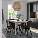 IKEA RÖNNINGE РЁННИНГЕ / ODGER ОДГЕР, стол и 4 стула, берёза / антрацит, 118 / 173 см 094.290.59 фото thumb №2