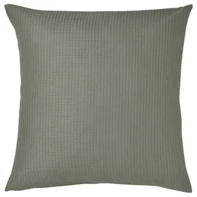 IKEA EBBATILDA ЕББАТІЛЬДА, чохол на подушку, світлий сіро-зелений, 50x50 см 305.268.93 фото