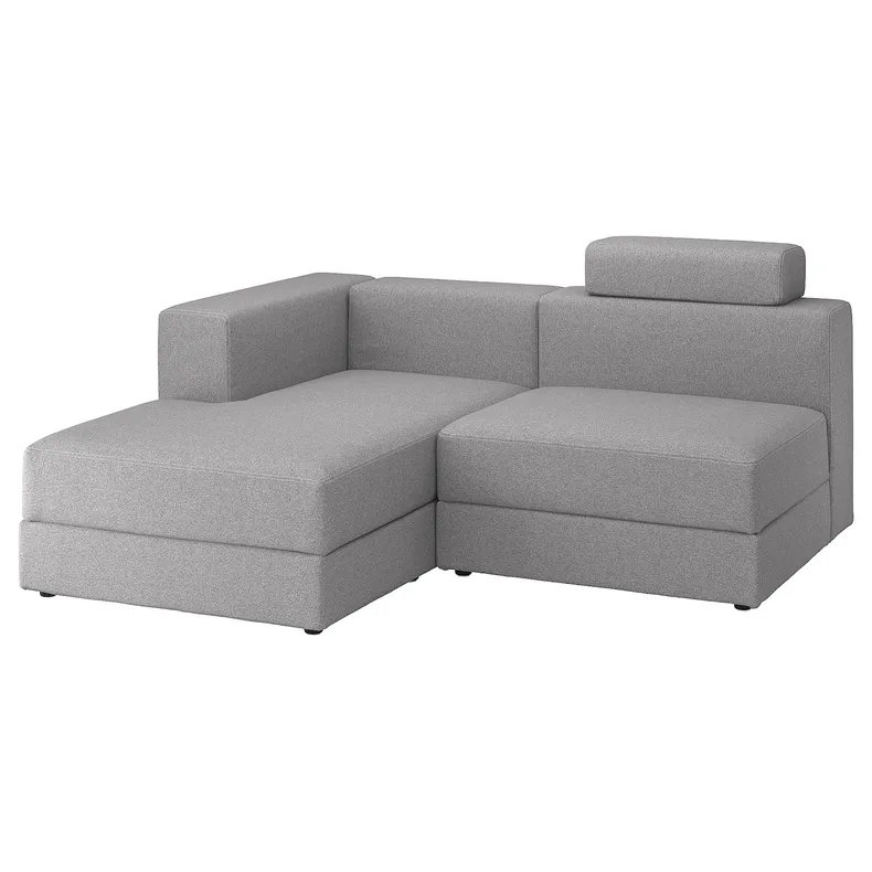 IKEA JÄTTEBO ЭТТЕБО, 2,5-местный модульный диван+козетка, левый с подголовником / Тонуруд серый 994.900.90 фото №1