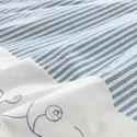 IKEA GULSPARV ГУЛЬСПАРВ, підковдра і 1 наволочка д/дитяч ліж, смугастий/синій, 110x125/35x55 см 104.270.64 фото thumb №3