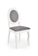Кухонний стілець HALMAR BAROCK білий/сірий фото thumb №1