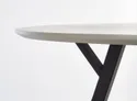 Круглий стіл кухонний HALMAR BALROG 100x100 см, каркас - чорний, стільниця - світло-сіра фото thumb №7