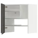 IKEA METOD МЕТОД, навесной шкаф д / вытяжки / полка / дверь, белый / Воксторп темно-серый, 60x60 см 795.053.37 фото thumb №1