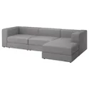 IKEA JÄTTEBO ЭТТЕБО, 4-местный модульный диван+козетка, правый / тонированный серый 894.852.11 фото thumb №1