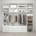 IKEA PLATSA ПЛАТСА, гардероб, 11 дверцят, 9 шухляд, білий / Fonnes white, 280x57x261 см 394.374.11 фото thumb №2