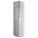 IKEA METOD МЕТОД, высокий шкаф д / холод / мороз / 3 дверцы, белый / бодбинский серый, 60x60x240 см 494.556.40 фото thumb №1