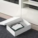 IKEA TJENA ТЙЕНА, коробка для зберігання з кришкою, білий, 25x35x10 см 903.954.22 фото thumb №2