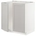 IKEA METOD МЕТОД, підлогова шафа для мийки+2 дверцят, білий / світло-сірий Lerhyttan, 80x60 см 794.600.51 фото thumb №1