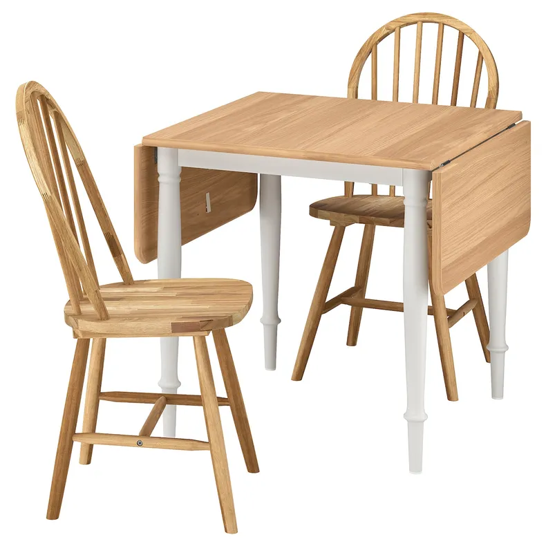 IKEA DANDERYD ДАНДЕРЮД / SKOGSTA СКОГСТА, стіл+2 стільці, дуб білий / акація okl, 74x134 / 80 см 895.680.94 фото №1