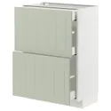 IKEA METOD МЕТОД / MAXIMERA МАКСІМЕРА, підлогова шафа / 2 фронт пан / 3 шухл, білий / Стенсунд світло-зелений, 60x37 см 094.867.71 фото thumb №1