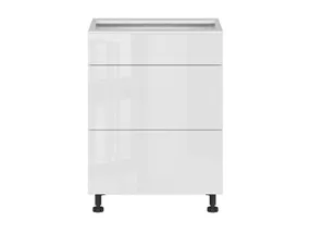 BRW Top Line 60 см кухонный базовый шкаф с ящиками белый глянец, альпийский белый/глянцевый белый TV_D3S_60/82_2SMB/SMB-BAL/BIP фото