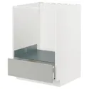 IKEA METOD МЕТОД / MAXIMERA МАКСИМЕРА, напольный шкаф д / духовки, с ящиком, белый / светло-серый, 60x60 см 195.391.56 фото thumb №1