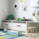 IKEA JÄTTEBJÖRN ЄТТЕБЙЕРН, коробка з кришкою, білий/сірий, 81x45x44 см 605.720.63 фото thumb №2