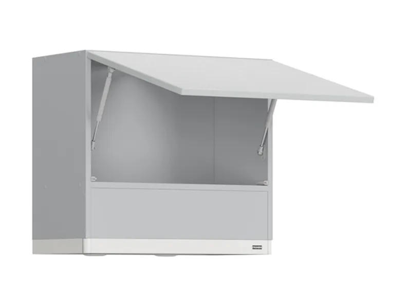 Кухонный шкаф BRW Top Line 60 см с вытяжкой поворотный белый глянец, греноловый серый/светло-серый матовый TV_GOO_60/50_O_FL_BRW-SZG/BRW0014/BI фото №3