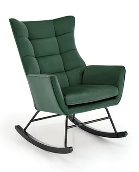 Крісло-гойдалка HALMAR BAZALTO темно-зелений фото