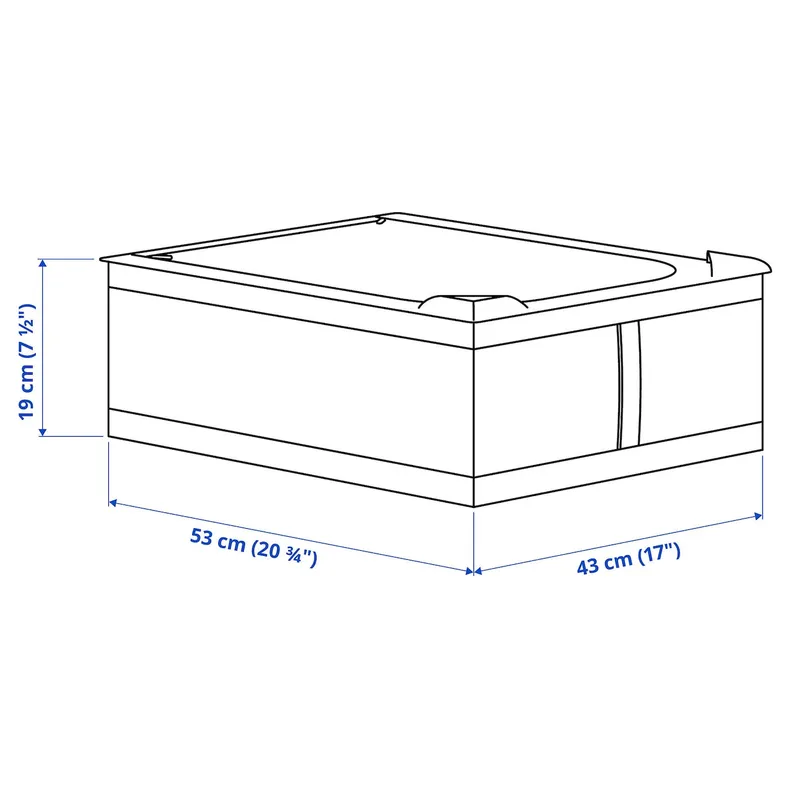 IKEA SKUBB СКУББ, сумка для зберігання, темно-сірий, 43x53x19 см 605.910.52 фото №6