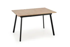 Кухонный стол раскладной HALMAR ALBON 120-160x80 см дуб сонома / ясен серый фото