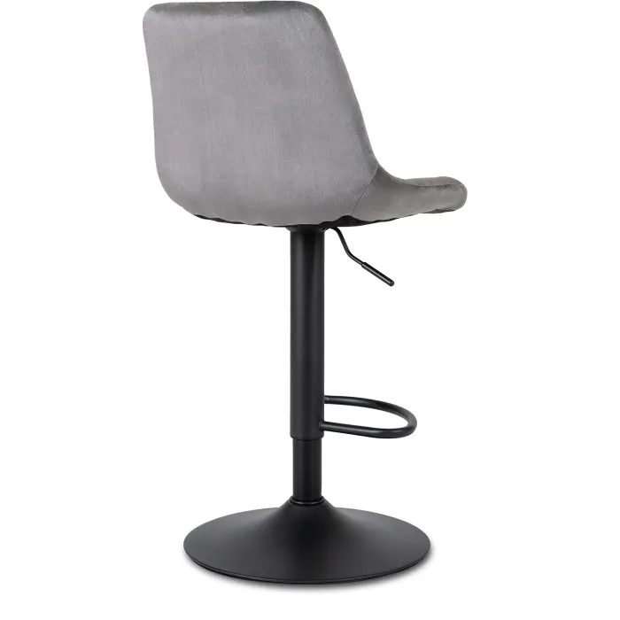 Барный стул бархатный MEBEL ELITE ARCOS 2 Velvet, серый фото №8