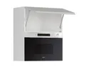 BRW Кухонный верхний шкаф Sole 60 см с микроволновой печью светло-серый глянец, альпийский белый/светло-серый глянец FH_GMO_60/72_O_MBNA900-BAL/XRAL7047/IX фото thumb №3