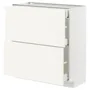 IKEA METOD МЕТОД / MAXIMERA МАКСИМЕРА, напольный шкаф / 2 фасада / 3 ящика, белый / Вальстена белый, 80x37 см 895.072.27 фото