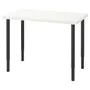 IKEA LINNMON ЛІННМОН / OLOV ОЛОВ, письмовий стіл, білий/чорний, 100x60 см 794.161.95 фото