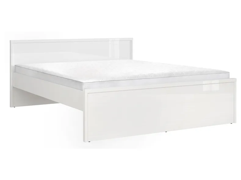 BRW Кровать Pori 160x200 белый глянец, белый глянец LOZ/160-BIP фото №4