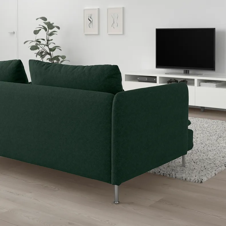 IKEA SÖDERHAMN СЕДЕРХАМН, 3-місний диван, Талміра темно-зелена 594.306.49 фото №2