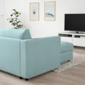 IKEA VIMLE ВИМЛЕ, 3-местный диван-кровать с козеткой, Саксемара светло-голубая 995.372.19 фото thumb №4