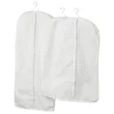 IKEA STUK СТУК, чохол для одягу, 3 шт, білий/сірий 503.708.76 фото thumb №1