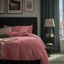 IKEA ÄNGSLILJA ЕНГСЛІЛЬЯ, підковдра і 2 наволочки, темно-рожевий, 200x200 / 50x60 см 505.376.21 фото thumb №6