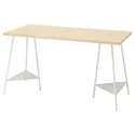 IKEA MITTCIRKEL МИТТЦИРКЕЛЬ / TILLSLAG ТИЛЛЬСЛАГ, письменный стол, яркий сосновый / белый эффект, 140x60 см 095.087.54 фото thumb №1