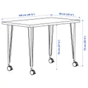 IKEA LINNMON ЛІННМОН / KRILLE КРІЛЛЕ, письмовий стіл, білий / чорний, 100x60 см 895.097.02 фото thumb №2