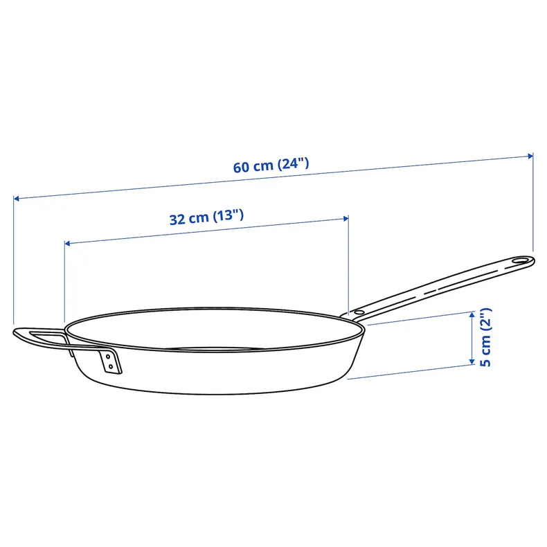 IKEA HEMKOMST ХЕМКОМСТ, сковорода, нержавеющая сталь / антипригарное покрытие, 32 см 405.801.01 фото №7