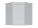 BRW Верхний кухонный шкаф Верди 60 см угловой правый светло-серый матовый, греноловый серый/светло-серый матовый FL_GNWU_60/72_P-SZG/JSZM фото thumb №1