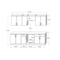Еверест Кухня модульна Эверест Оптима набор №6 Белый 2,6 м (DTM-5713) фото thumb №4