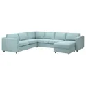 IKEA VIMLE ВІМЛЕ, чохол для кутового дивана, 5-місний, з шезлонгом / Saxemara світло-блакитний 294.242.54 фото thumb №2