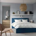 IKEA MALM МАЛЬМ, каркас ліжка, високий, синій/Лейрсунд, 160x200 см 995.599.37 фото thumb №3