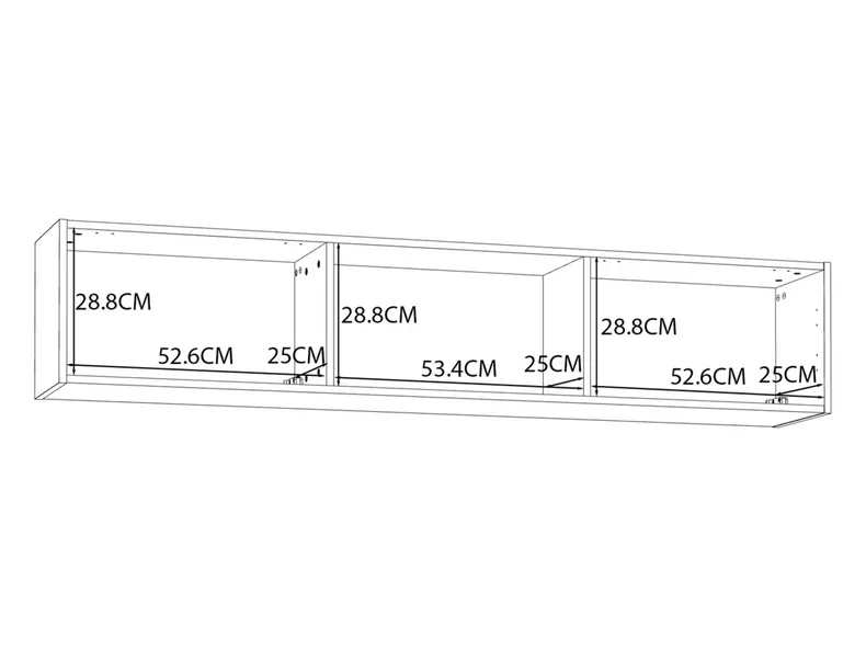 BRW Настенный шкаф Poole 165 см с дверцами белый, белый BI фото №5