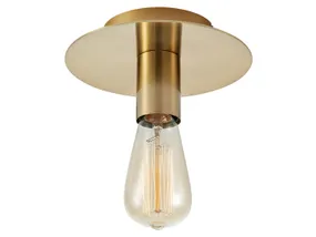 BRW Металлический потолочный светильник Piatto в золотом цвете 089017 фото