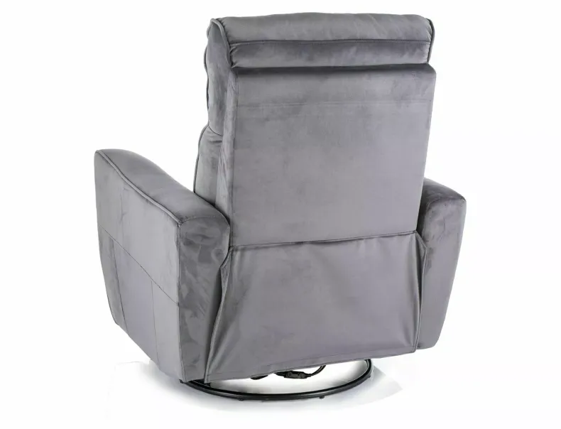 Розкладне крісло оксамитове SIGNAL HELIOS M Velvet, Bluvel 14 - сірий фото №4