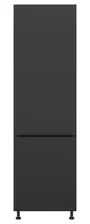 BRW висока кухонна шафа Sole L6 60 см ліва з шухлядами чорна матова, чорний/чорний матовий FM_D4STW_60/207_L/L-CA/CAM фото