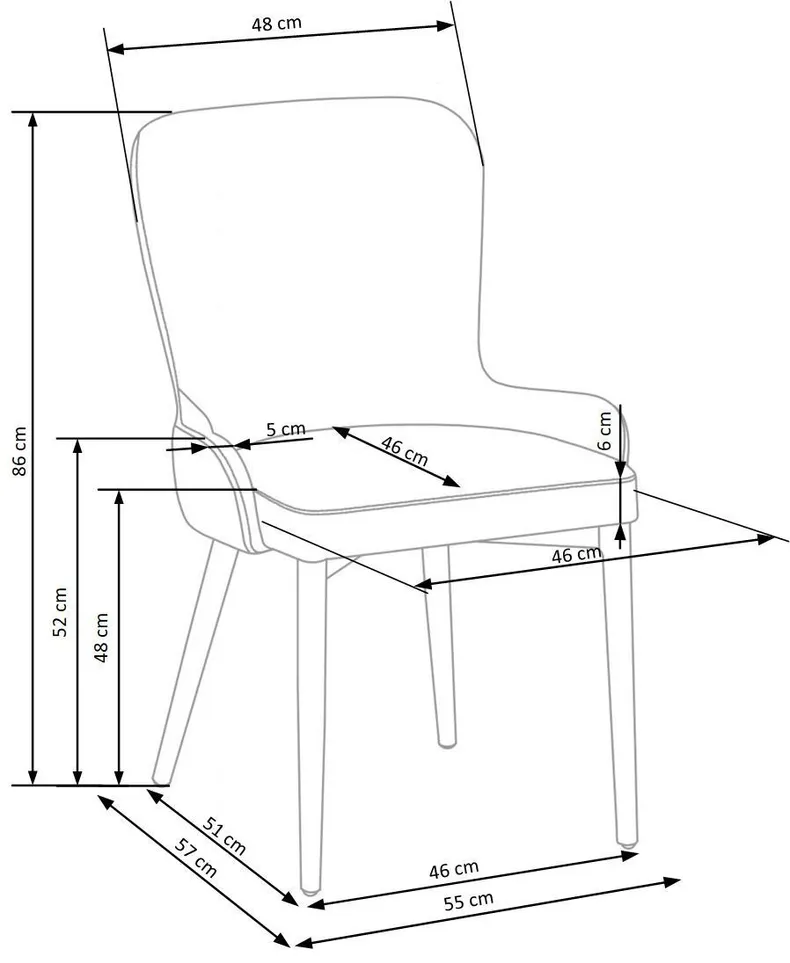 Кухонний стілець HALMAR K425 сірий фото №6