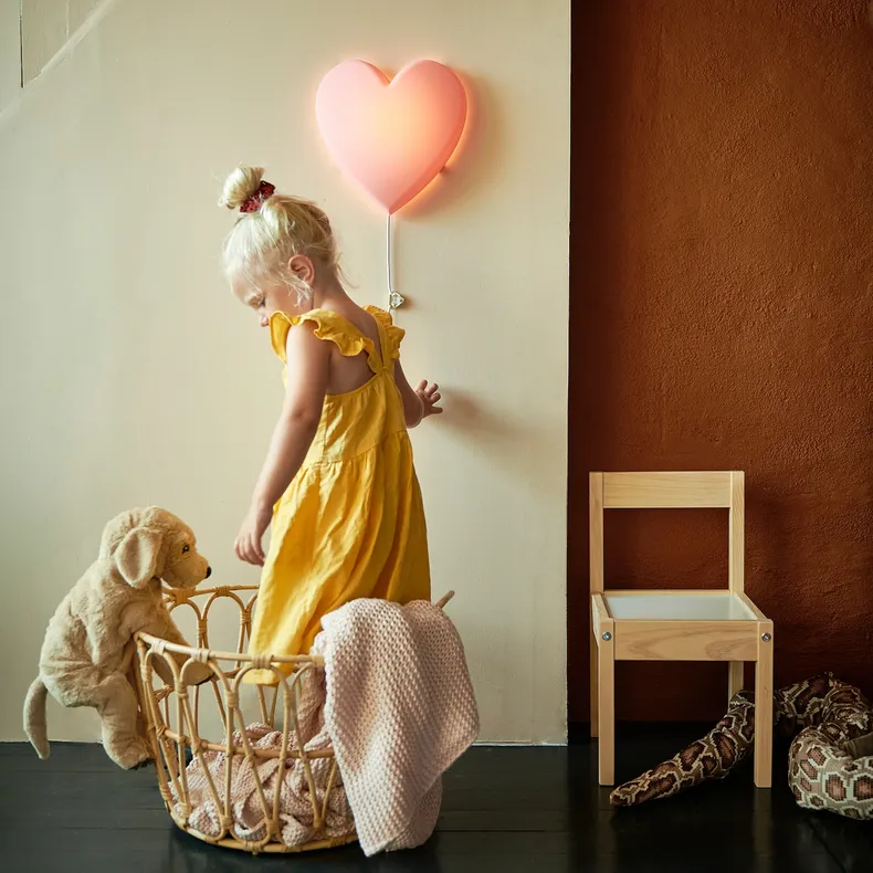 IKEA UPPLYST УППЛЮСТ, LED бра, серце рожевий 404.403.42 фото №3